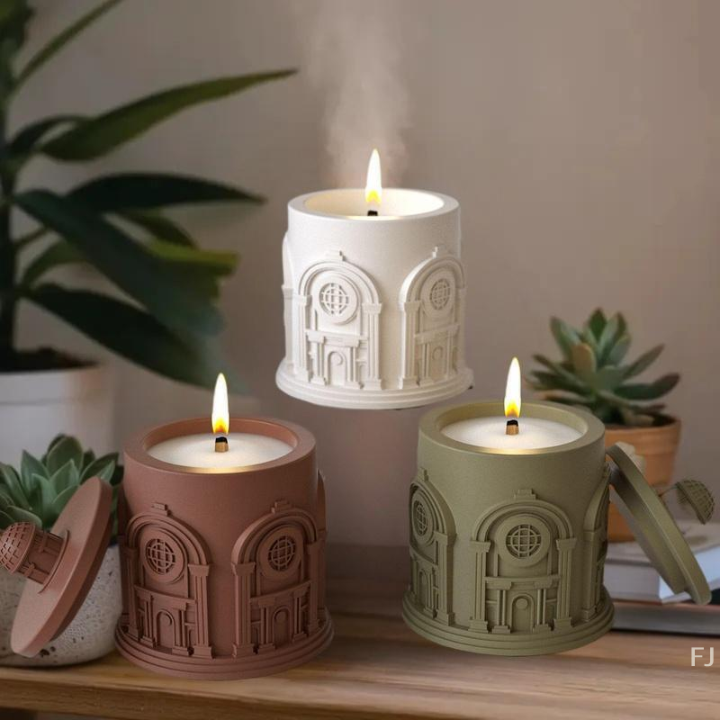 Candle Making Supplies Jars - [YU]Building Storage Jar Silicone Mold With