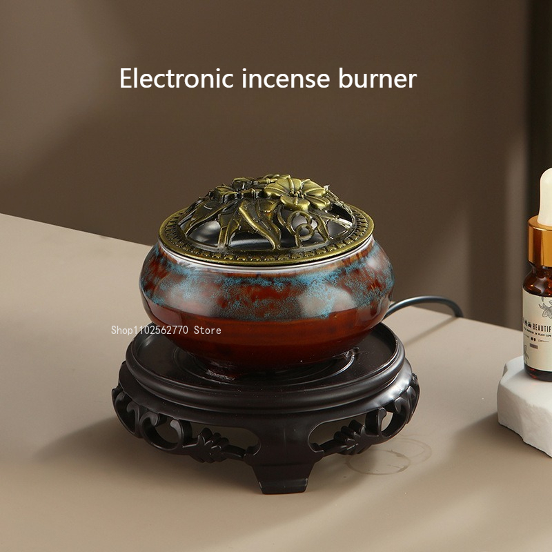 Candle Supplies Essential Oils - Ceramic Electric Incense Burner/Timed Temperature Adjustment