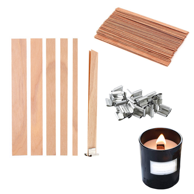 30/50pcs Wooden Candle Wick Se - Candle Making Supplies Jars reseña y precio