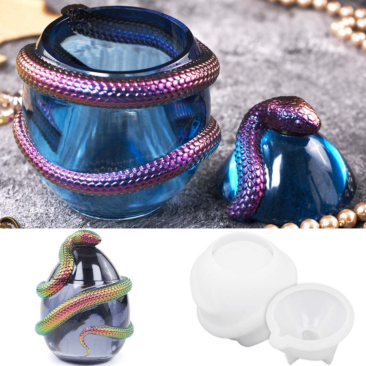 Snake Egg with Lid Candle Jar  - Candle Making Supplies Jars reseña y precio