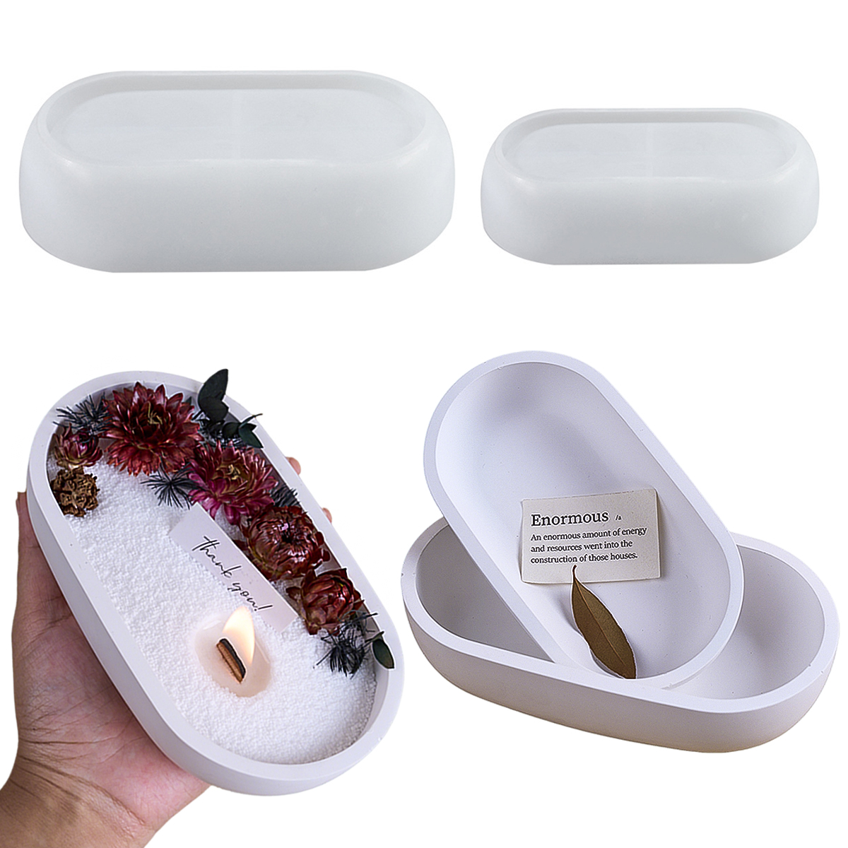 Boat Shape Bowl Silicone Concr - Candle Vessel Supplies reseña y precio