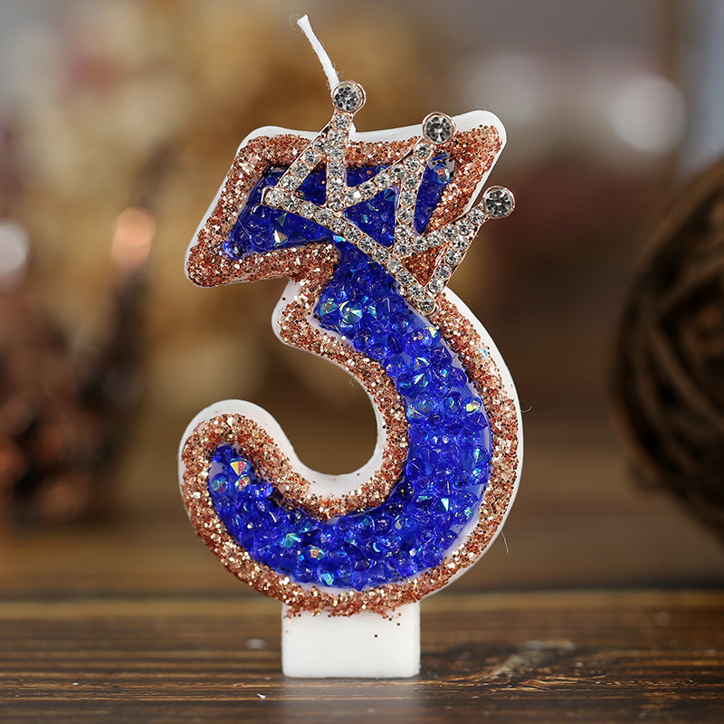 Blue Birthday Numbers Candles  - Candle Supplies Luxury reseña y precio