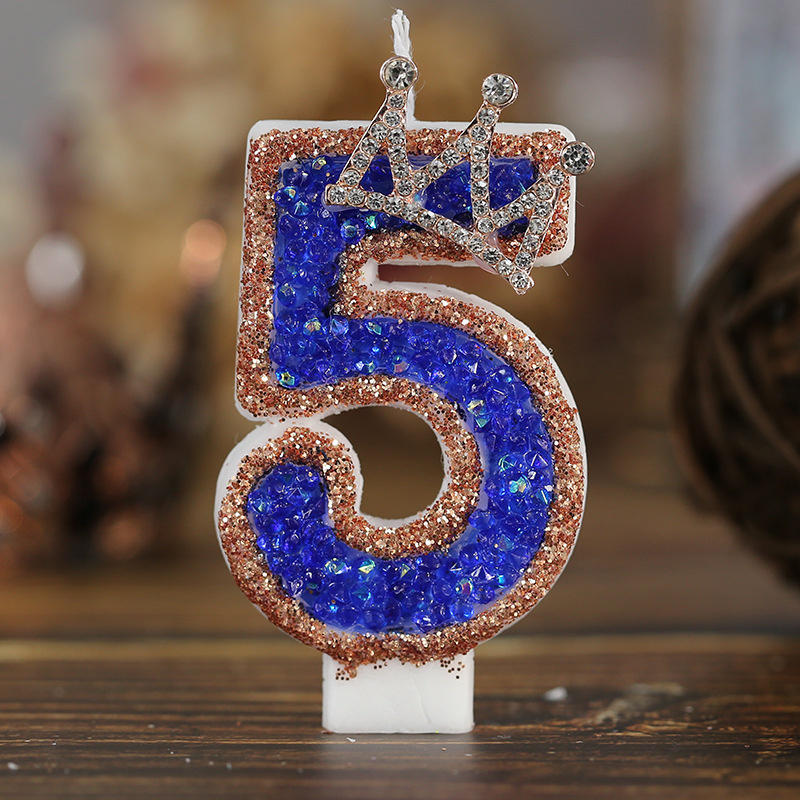 Blue Birthday Numbers Candles  - Candle Supplies Luxury reseña y precio