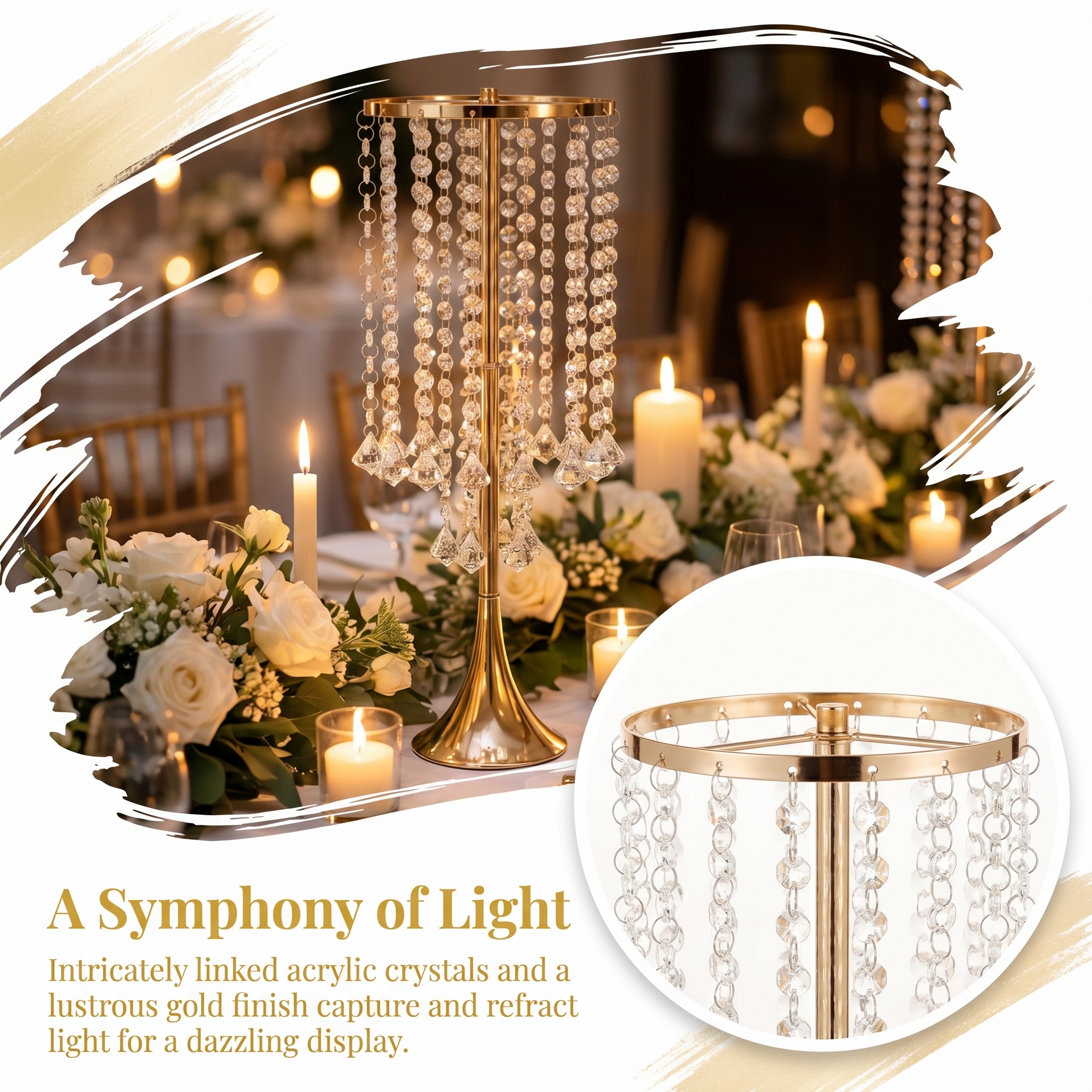 2/10pcs Luxury Crystal Flower  - Candle Supplies Luxury reseña y precio