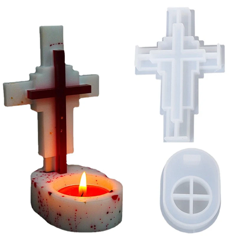 Jesus Cross Candle Holder Sili - Candle Making Supplies Jars reseña y precio