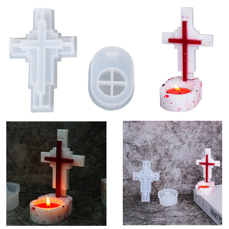 Jesus Cross Candle Holder Sili - Candle Making Supplies Jars reseña y precio