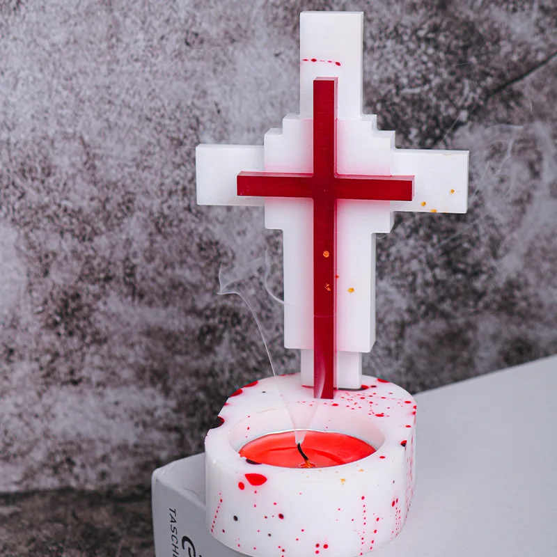 Jesus Cross Candle Holder Sili - Candle Making Supplies Jars reseña y precio
