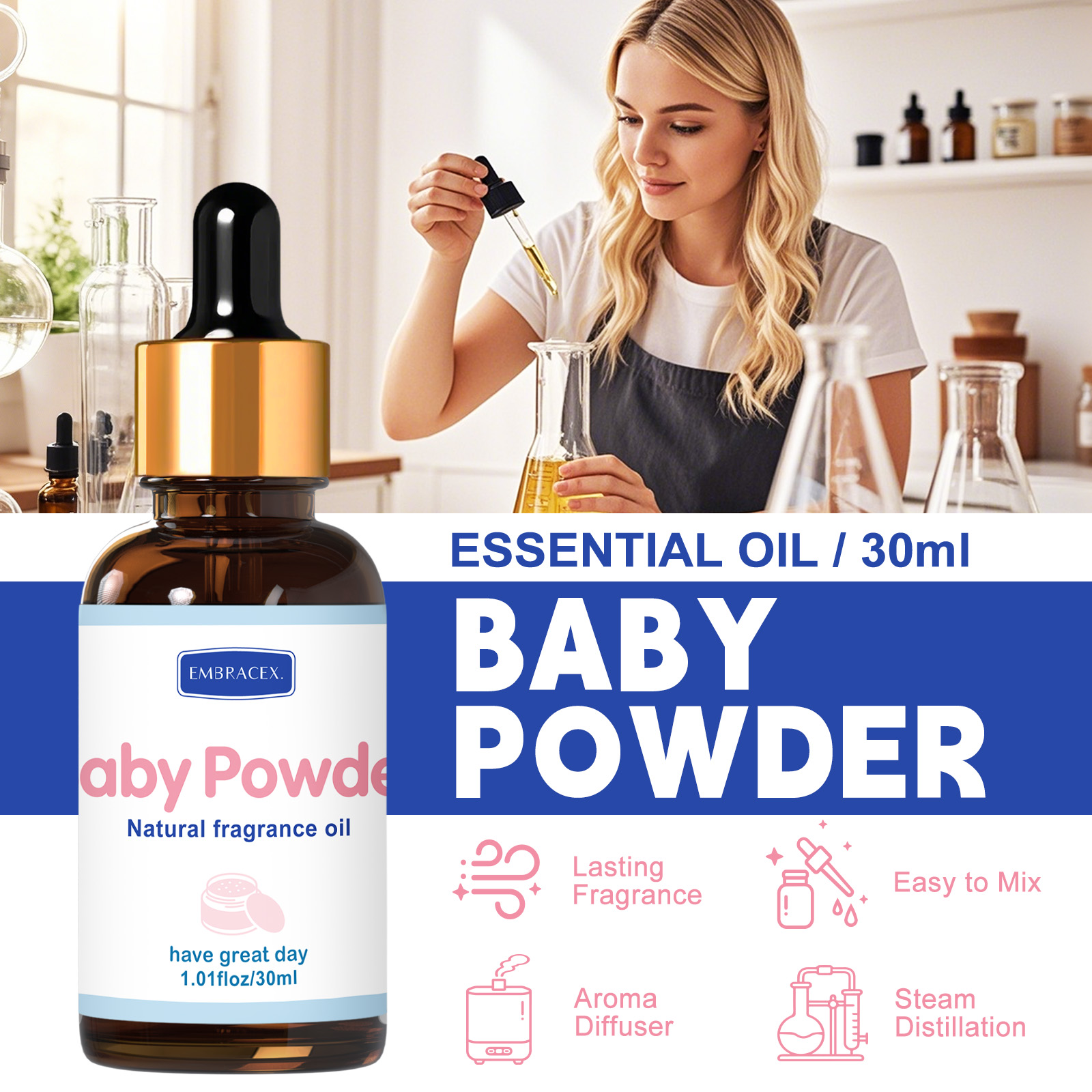 30ml Baby Powder Essential Oil - Candle Supplies Essential Oils reseña y precio