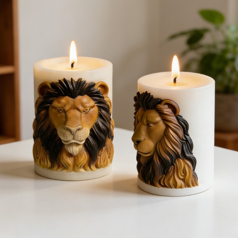 Animals Lion Candle Molds Sili - Candle Supplies Luxury reseña y precio