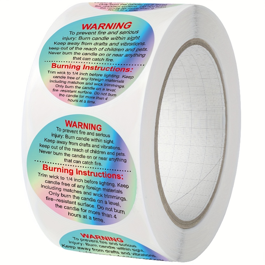 500pcs Wax Melt Warning Labels - Candle Making Supplies Jars reseña y precio
