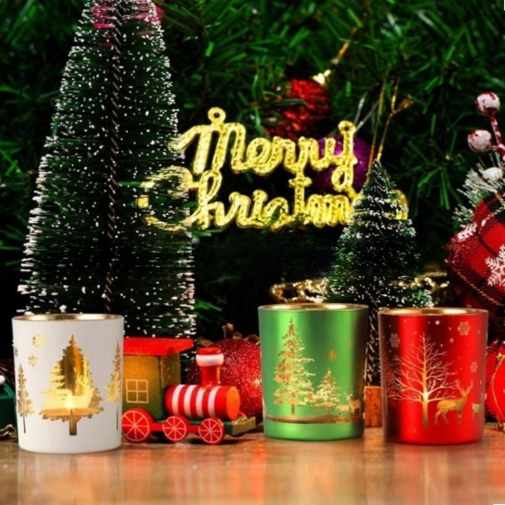 Christmas Glass Vessels for Sc - Candle Vessel Supplies reseña y precio