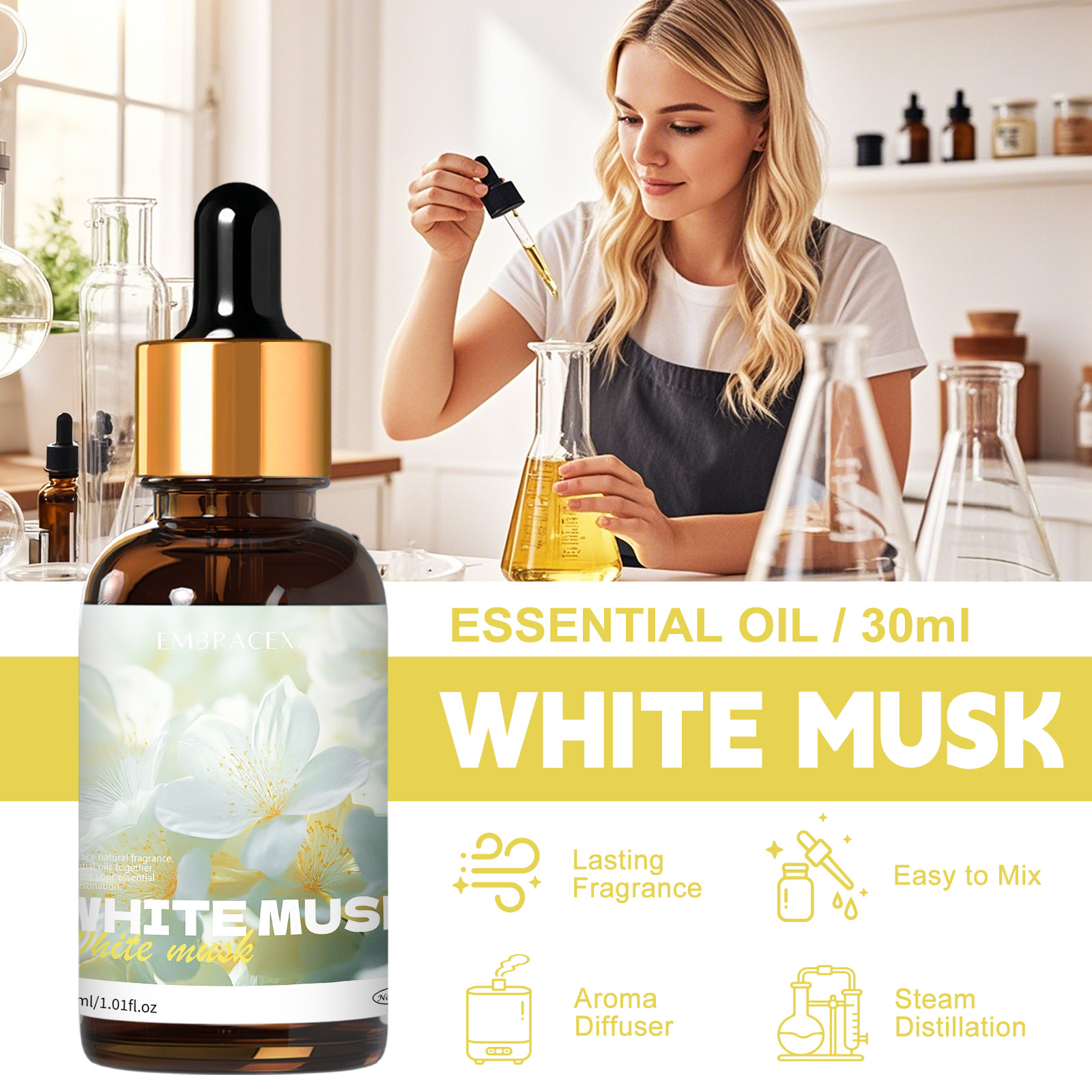 30ml White Musk Essential Oil  - Candle Supplies Essential Oils reseña y precio