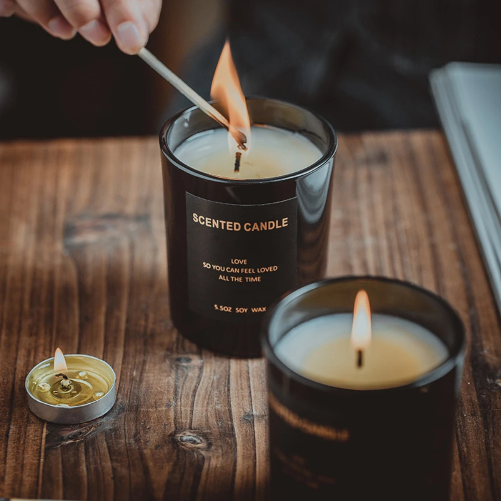 Luxury Glass Candle Jar Black  - Candle Supplies Luxury reseña y precio