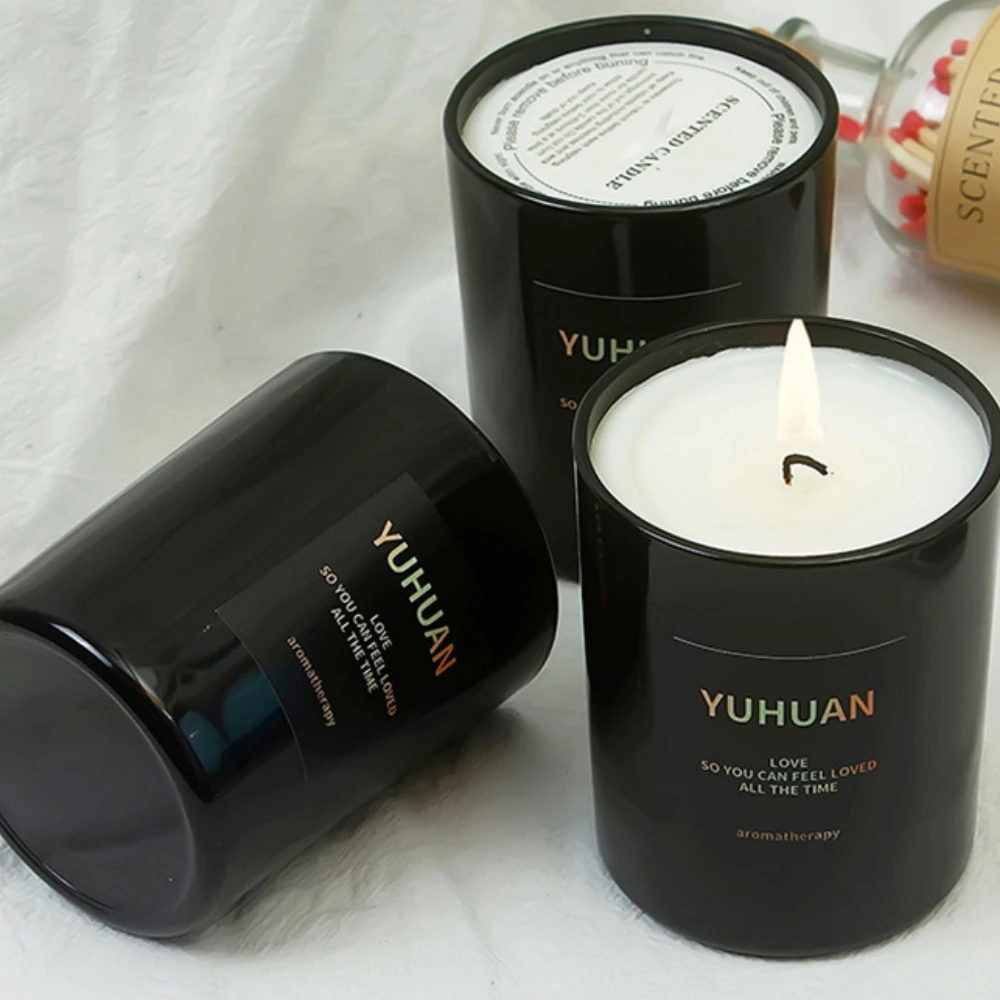 Luxury Glass Candle Jar Black  - Candle Supplies Luxury reseña y precio