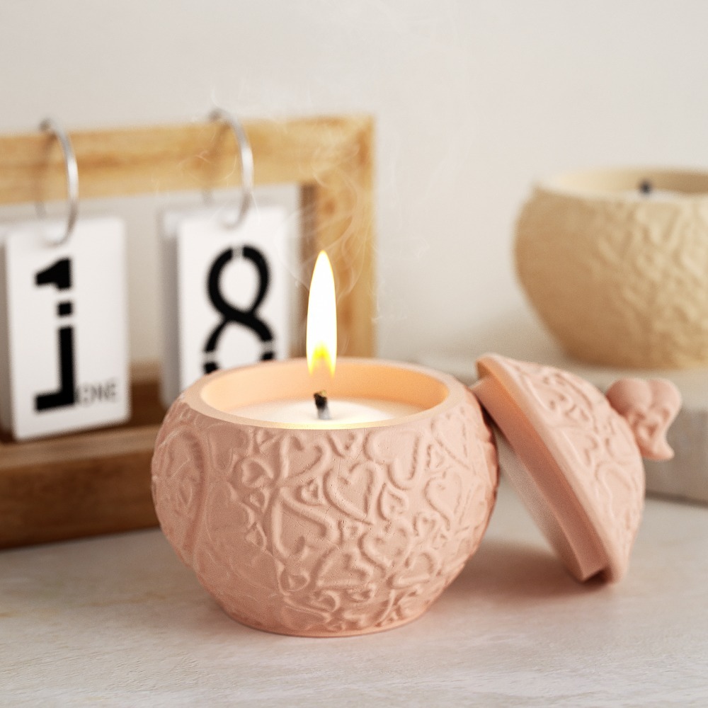 Floral Embossed Storage Box wi - Candle Vessel Supplies reseña y precio