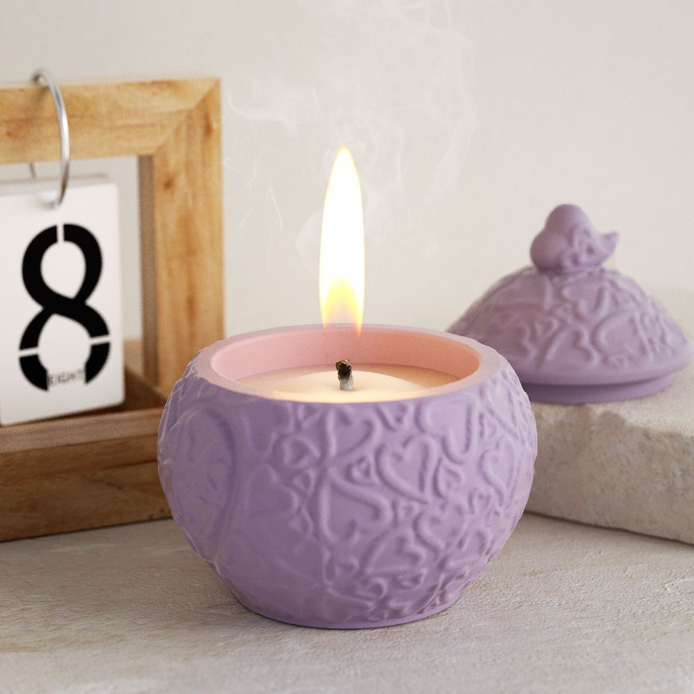 Floral Embossed Storage Box wi - Candle Vessel Supplies reseña y precio