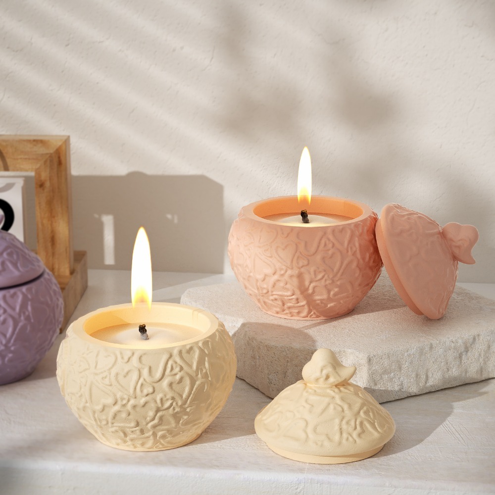 Floral Embossed Storage Box wi - Candle Vessel Supplies reseña y precio
